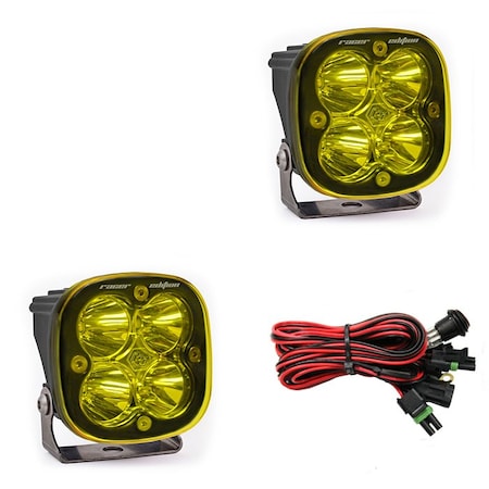 LED Light Pods Amber Lens Spot Pair Squadron Racer Edition